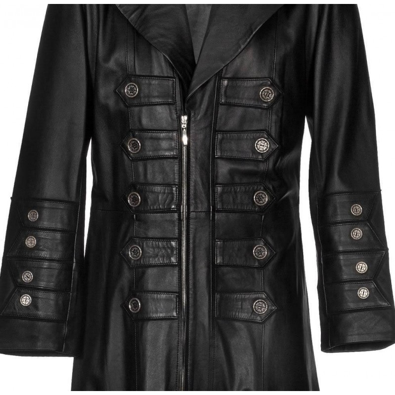 Men Gothic Coat Military Steampunk Leather Gothic Coat Trench Coat Men Gothic Coat Military Steampunk Leather Gothic Coat Trench Coat